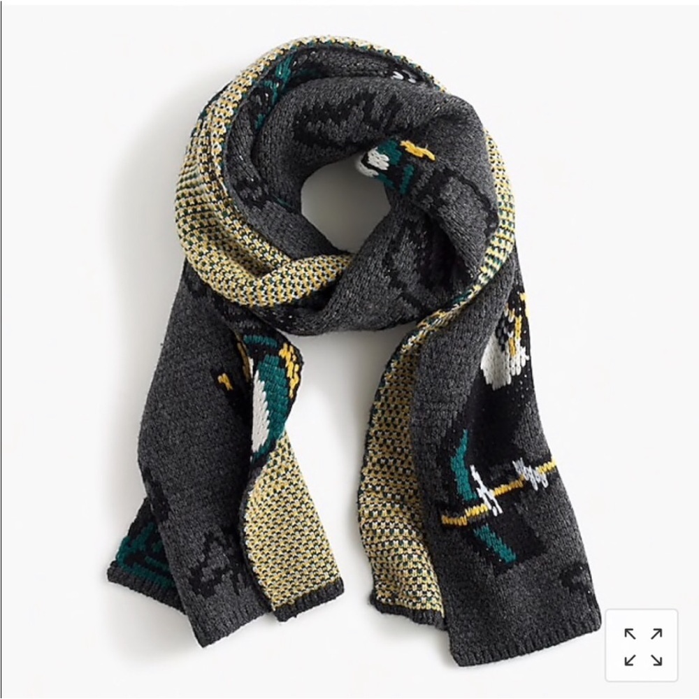 Demylee x J Crew Toucan Print Wool Scarf - Picture 13 of 14